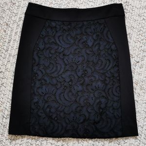 Black and Navy work skirt